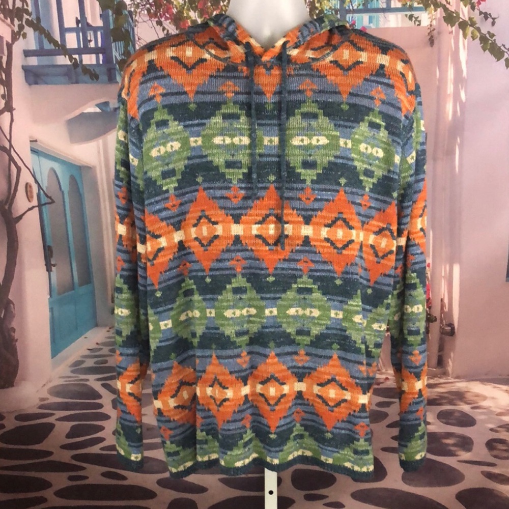 Ralph Lauren Denim and Supply Southwestern Hooded Pullover